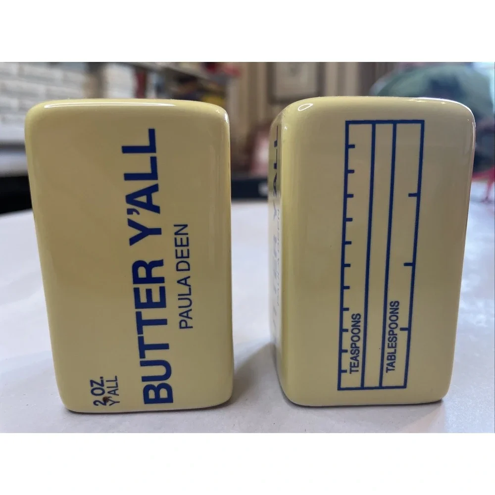 Salt & Pepper Shakers | Butter Y'All Paula Deen | 2 oz.‎ Graduated Yellow Blue